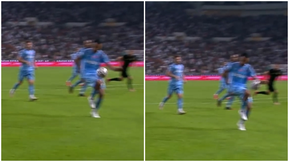 amed sf - TRABZONSPOR — HATALI PENALTI, 45+4' (1. görüntü)